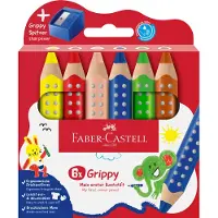 Faber-Castell Colour pencil Grippy 6pcs with sharpener