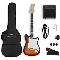 Gear4Music VISIONSTRING Elektrisk gitarpakke Sunburst