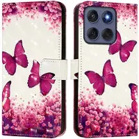 Mtp Products Motorola Edge 60/60 Fusion Wonder Series Lommebok-deksel - Rosesommerfugler