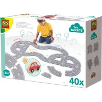 SES Creative Kreativt leker - Filt Veibane m. Bil - 40 Deler - - OneSize - Kreativt leker