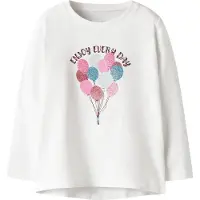 Name it Genser - NmfVix - Bright White/Ballonger - - 3 år (98) - Genser