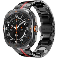 INF Svart og rød klokkereim for Samsung Watch 7 Ultra (47 mm)