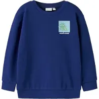 Name it Collegegenser - NmmVasha - Sodalite Blue/Monster Mashup - - 4 år (104) - Collegegenser