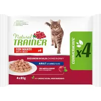 Trainer Natural Cat Natural Trainer 12 x 85 g, 8+4 poser gratis! - Adult Okse