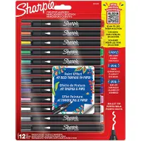 Sharpie 2201070, 12 stykker, Projektil spiss, Sort, 2,5 mm, Blister