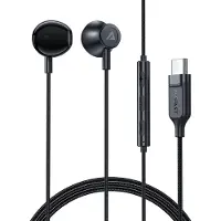 Acefast L2 in-ear-hodetelefoner med USB-C-kontakt, mikrofon og fjernkontroll 1,2 m - svart