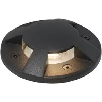 QAZQA Moderne bakkespotlight svart GU10 50mm 4-lys effekt IP65 - Cellar