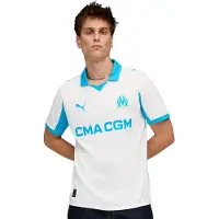 Puma Olympique de Marseille 25/26 Home Jersey Men, Sport, White/Azure, M