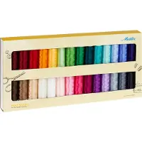 Mettler Embroidery thread set in basic colors of 28 rl.