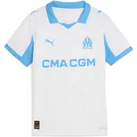 Puma Olympique Marseille 25/26 Home Jersey Youth, Clothing, White/Azure, 7-8Y