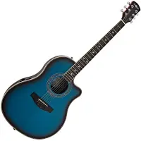 Gear4Music Roundback Elektroakustisk gitar fra Blue Burst