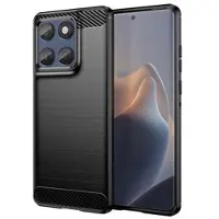 Mtp Products Motorola Edge 60/60 Fusion Børstet TPU-deksel - karbonfiber - svart