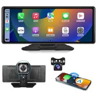Mtp Products W514A 10.26 Dash Cam CarPlay-skjerm med AHD-kamera med to opptak