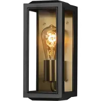 Konstsmide Carpi utendørs vegglampe, svart, bredde 12,5 cm