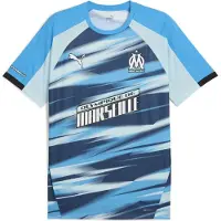 Puma Olympique de Marseille Faster Jersey Men, Clothing, Azure/Nitro Blue, L