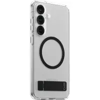 PanzerGlass Feature Case Transparent w. Black Kickstand & QI Compatible Samsung Galaxy S25+