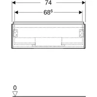 Geberit Underskab ONE 1 skuf 74x26,6x47 eg