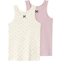 Name it Undertrøye - Noos - NmfTank Topp - 2-pack - Smørkrem - - 2 år (92) - Undertrøye