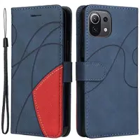 Mtp Products Bi-Color Series Xiaomi Mi 11 Lite 5G Lommebok-deksel - Blå
