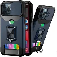 Mtp Products Multifunksjonell 4-i-1 iPhone 12 Pro Max Hybrid-deksel - Marine Blå