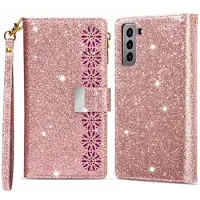 Mtp Products Starlight Series Samsung Galaxy S22 5G Lommebok-deksel - Roségull