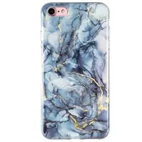 Mtp Products Marmormønster IMD-modell iPhone 7/8/SE (2020)/SE (2022) TPU-deksel - Grå
