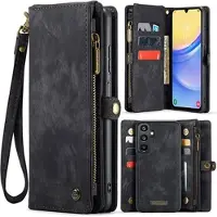 CASEME Samsung Galaxy A16 5G 008 2-i-1 Multifunksjonell Lommebok-deksel - Svart