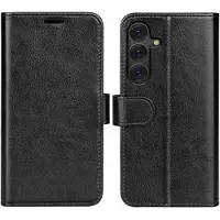 Mtp Products Samsung Galaxy S25 Lommebok-deksel med Magnetisk Lukning - Svart