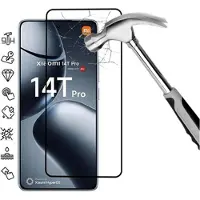 Mtp Products Xiaomi 14T/14T Pro Full Cover Beskyttelsesglass - Svart Kant