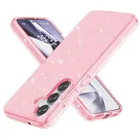 Mtp Products Samsung Galaxy S25 Stylish Glitter Series Hybrid-deksel - Rosa