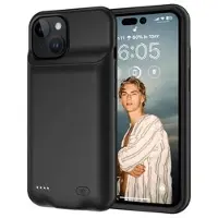 Mtp Products iPhone 15 Backup Ladedeksel - 7000mAh - Svart