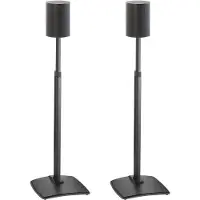 Sanus WSSE1A2 - Stativ - for høyttalere - høydejusterbar - stål, ekstrudert aluminium - svart - plassering på gulv (en pakke 2)