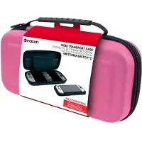 Nacon SWITCHNEWPOUCHLPINK, Hardplast, Nintendo, Rosa, Nintendo Switch 2, Nintendo Switch Lite, Nintendo Switch OLED, Ripebestandig, Glidelås
