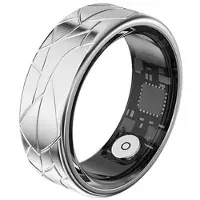 Mtp Products PX02 Crack Design multifunksjonell smart ring med fotokontroll - Størrelse: 18.2mm - Sølv