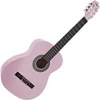 Gear4Music Klassisk Gitar Rosa fra