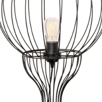 Helam Mercure gulvlampe, svart, metall/plast, høyde 93 cm