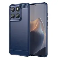 Mtp Products Motorola Edge 60/60 Fusion Børstet TPU-deksel - karbonfiber - blå
