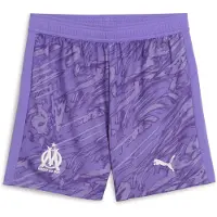 Puma Olympique de Marseille 25/26 Goalkeeper Shorts Youth, Clothing, Dark Amethyst/White, 13-14Y