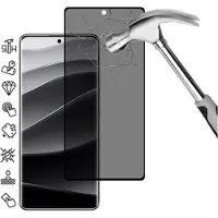 Mtp Products Xiaomi Redmi Note 14 Pro+ 5G/13 Pro+ Privacy Full Cover skjermbeskyttere i herdet glass - Svart Kant