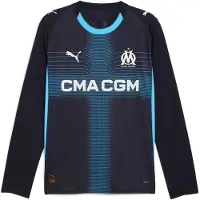 Puma Olympique de Marseille 25/26 Long Sleeve Away Jersey Men, Sport, Navy/Luminous Blue, XS