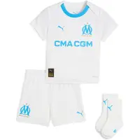 Puma Olympique de Marseille 25/26 Home Babykit Toddler, Clothing, White/Azure, 12-18M