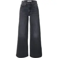 Levi's for woman. 0039B-0000 High rise wide leg 728 jeans black (26/30), Casual, Cotton, Denim