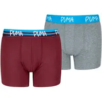 Puma Boys' Boxers (2-Pack), Clothing, Dark Red/Blue, 16