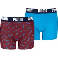 Puma Boys' Boxers (2-Pack), Clothing, Dark Red/Blue, 14