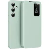 Mtp Products Samsung Galaxy S24 Smart Clear View Flip-etui med kortspor - lysegrønn