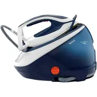 Tefal Pro Express Protect GV9221 - Dampstrykejern med automatisk utkobling - strykesål: Durilium AirGlide Autoclean - 2600 W - hvit/blå