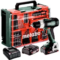 Metabo SB 18 L Set, Boremaskin med pistolgrep, Svart, Rød, Sølv, 1,3 cm, 3,6 cm, 1,3 cm, 1,3 cm