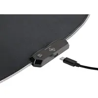 Deltaco Gaming DFP430 RGB - Gulvmatte - rund - 110 cm diameter - svart