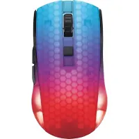 Deltaco DM320 trådløs ultralett Datamus Gaming Semi-transparent RGB