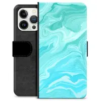 Mtp Products iPhone 13 Pro Premium Lommebok-deksel - Blå Marmor